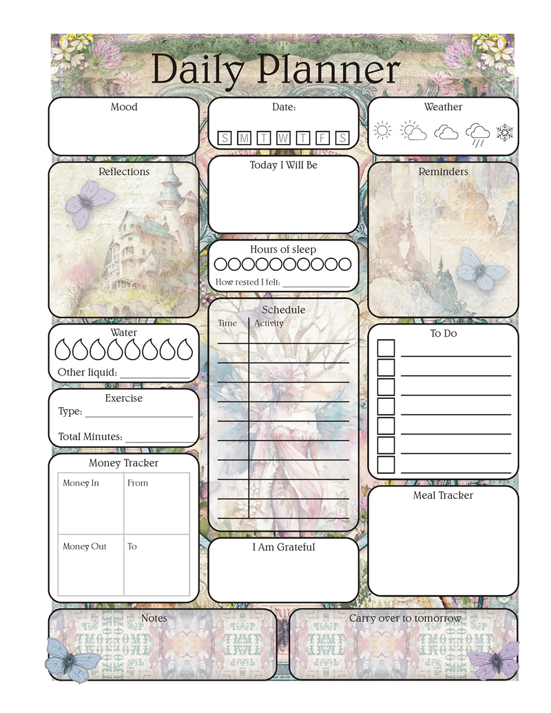 Fairytale Daily Planner Page