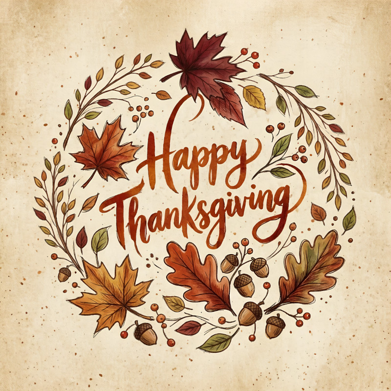 Happy Thanksgiving Wreath