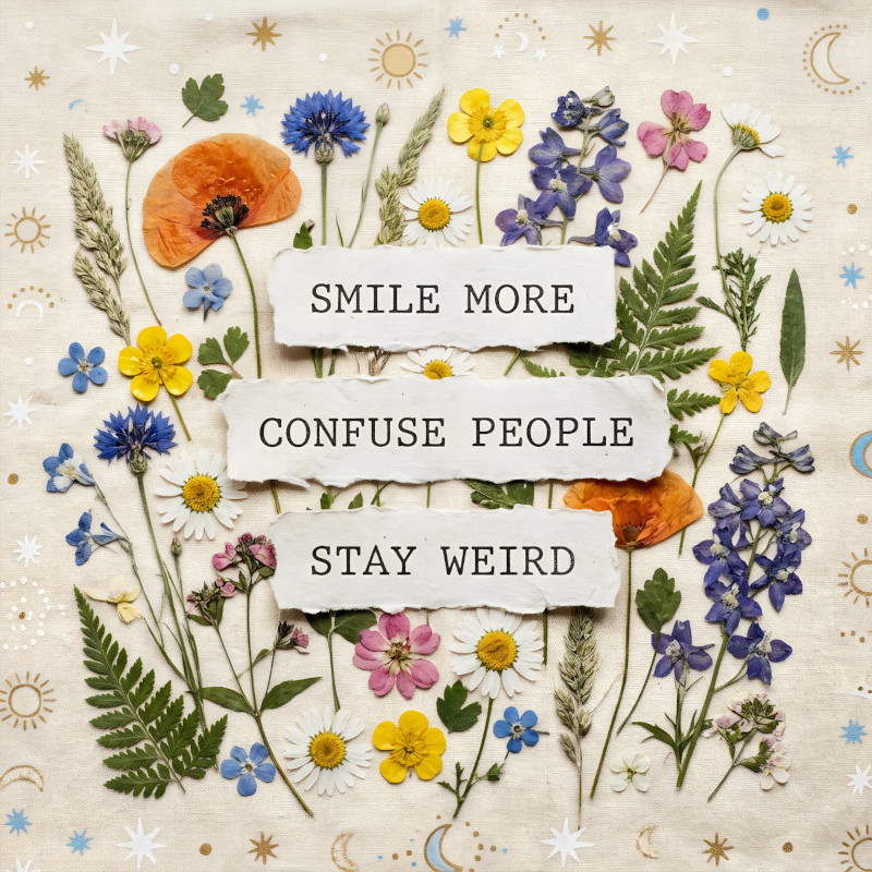 Whimsical Pressed Flower Print