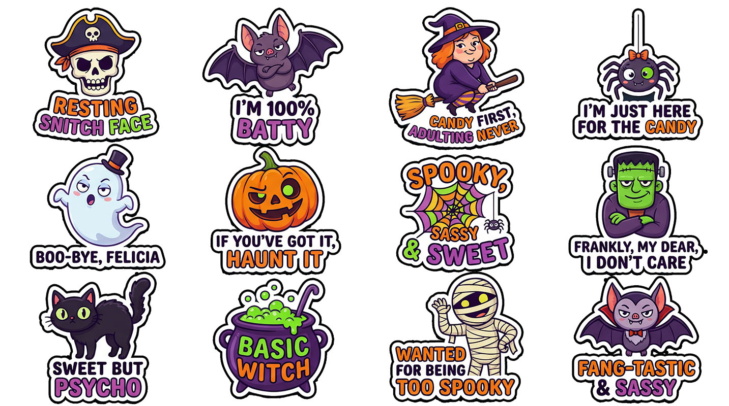 Sassy Halloween Stickers