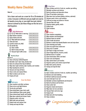 Household Chores Checklist