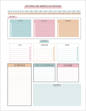 Simple Planner Page - MCM Colors