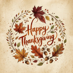 Happy Thanksgiving Wreath