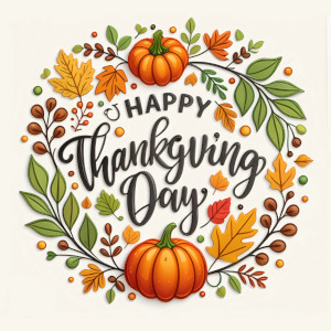 Happy Thanksgiving Pumpkin Wreath