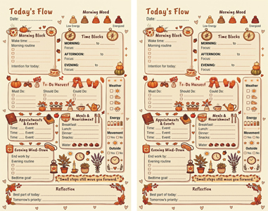 Autumn Daily Planner Page