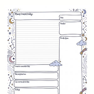 Celestial Dreams Daily Journal Page